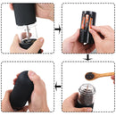 Electric Salt Pepper Mill Grinder Battery Powered LED Light Adjustable AU-8