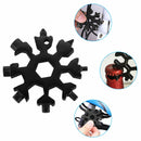 18 in 1 Multi-tool Snowflake Bottle Opener Stainless Keychain Wrench Screwdriver Black-5