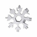 18 in 1 Multi-tool Snowflake Bottle Opener Stainless Keychain Wrench Screwdriver Silver-1