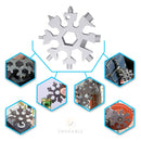 18 in 1 Multi-tool Snowflake Bottle Opener Stainless Keychain Wrench Screwdriver Silver-4
