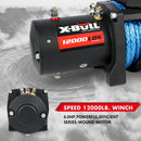 X-BULL 12000LB Electric Winch 12V synthetic rope 4WD with Recovery Tracks Gen3.0 Black-8