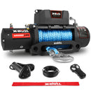 X-BULL 12V Electric Winch 12000LBS synthetic rope 4wd Jeep with winch cover-10