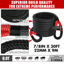 X-BULL Recovery Rope kit Snatch Strap Soft Shackles Hitch receiver Kinetic Tire Deflator-4