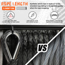 ZESUPER 12V Electric Winch 4500lb Synthetic Rope Boat Winch ATV Winch Trailer Winch 4WD-6