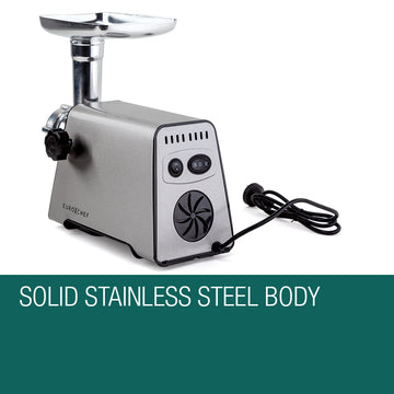 EuroChef Meat Grinder Electric Stainless Steel Mincer Sausage Kebbe Maker - 0