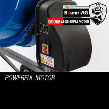 Baumr-AG 135L Cement Concrete Mixer Electric Portable Construction Sand Gravel - 0