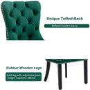 6x Velvet Dining Chairs- Green-10