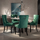 6x Velvet Dining Chairs- Green-13