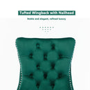 8x Velvet Dining Chairs- Green-11