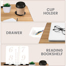 EKKIO Extra Large Multifunctional Portable Bed Tray Laptop Desk (White Oak)-6