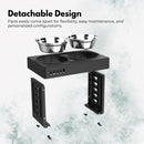 FLOOFI Elevated Raised Pet Feeder with Double Bowl (Black)-6