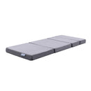 GOMINIMO 4 Fold Memory Foam Folding Mattress Dark Grey Velvet-1