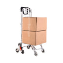 GOMINIMO Foldable Aluminum Shopping Trolley Cart with Wheels and Lids (Purple and Silver)-7