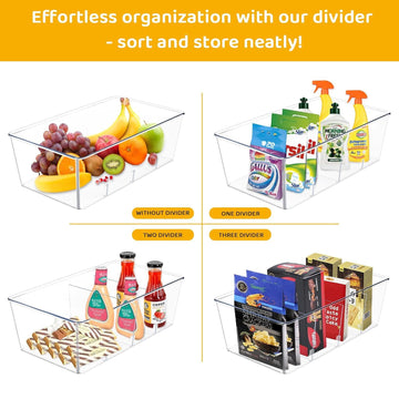 GOMINIMO 2 Pack Storage Bin with Divider - 0