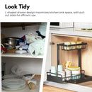GOMINIMO 2 Tier Multi-purpose Under Sink Storage Rack (Black)-4