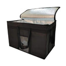 GOMINIMO 80L Large Insulated Food Delivery Bag with Zipper Closure (Black)-9