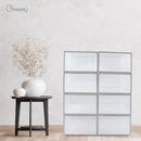 GOMINIMO Plastic Shoe Box 12PCS Medium Size (White)-4