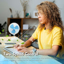 GOMINIMO Portable Oscillating Clip Fan With 2 Speed (White+Blue)-8