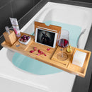 GOMINIMO Expandable Bamboo Bathup Caddy Trays-12