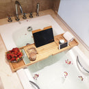 GOMINIMO Expandable Bamboo Bathup Caddy Trays-13