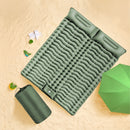 KILIROO Double Inflatable Camping Sleeping Pad with Pillow (Army Green)-7
