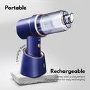 MIRAKLASS 45000RPM 7.8V Rechargeable Cordless Air Duster and Car Vacuum Cleaner with Charging Base (Navy Blue)-7