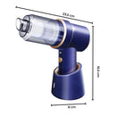 MIRAKLASS 45000RPM 7.8V Rechargeable Cordless Air Duster and Car Vacuum Cleaner with Charging Base (Navy Blue)-9