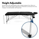 ONIREST 2 Fold Adjustable Portable Massage Bed (Black)-5