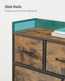 SONGMICS Dresser for Bedroom Chest of Drawers Rustic Brown and Black-5