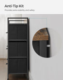 SONGMICS Dresser for Bedroom Chest of Drawers Rustic Brown and Black-6