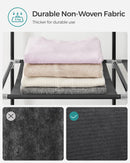 SONGMICS Clothes Wardrobe Portable Closet with Cover and 3 Hanging Rails Black-5