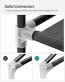 SONGMICS Clothes Wardrobe Portable Closet with Cover and 3 Hanging Rails Black-8