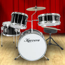 Karrera Children's 4pc Drum Kit - Black-10