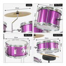 Karrera Childrens 4pc Drum Kit - Purple-3