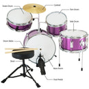 Karrera Childrens 4pc Drum Kit - Purple-8