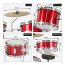 Karrera Children's 4pc Drum Kit - Red-3