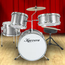 Karrera Childrens 4pc Drum Kit - Silver-10