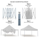Wallaroo Gazebo Tent Marquee 3x3 PopUp Outdoor Wallaroo White-6