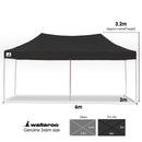 Wallaroo Gazebo Tent Marquee 3x6m PopUp Outdoor Wallaroo Black-7