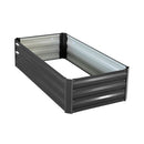 Wallaroo Garden Bed 120 x 60 x 30cm Galvanized Steel - Black-3