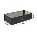 Wallaroo Garden Bed 120 x 60 x 30cm Galvanized Steel - Black-4