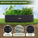 Wallaroo Garden Bed 120 x 60 x 30cm Galvanized Steel - Black-6