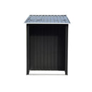 Wallaroo Garden Shed with Semi-Close Storage 4*8FT - Black-4