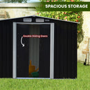 Wallaroo Garden Shed with Semi-Close Storage 4*8FT - Black-5