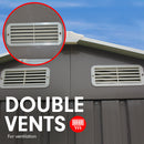 Wallaroo Garden Shed Spire Roof 6ft x 8ft Outdoor Storage Shelter - Grey-8