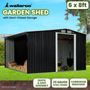 Wallaroo Garden Shed with Semi-Close Storage 6*8FT - Black-10