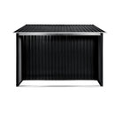 Wallaroo Garden Shed with Semi-Closed Storage 8*8FT - Black-4