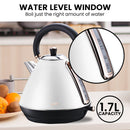 Pronti 1.7l Rose Trim Collection Kettle - White-6