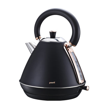 Pronti Rose Trim Collection Toaster & Kettle Bundle - Black - 0