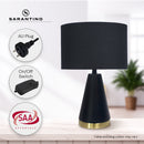 Sarantino Metal Table Lamp in Black and Gold-7